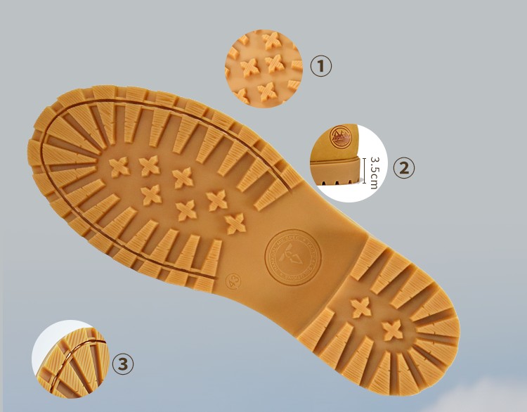 Comfortable Full Rubber Nubuck Leather Casual Boots